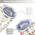 thumbnail image 5 of Mini Flower 40 Oz Tumbler with Handle Lid and Straw, Stainless Steel Double Walled Vacuum Insulated Cup, Cute Anniversary Wedding Birthday Gifts Tumbler for Women Men Friends Outdoor Indoor, 5 of 7