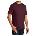 thumbnail image 6 of Mens Essential Cotton T Shirt with Pocket Athletic Maroon S, 6 of 6
