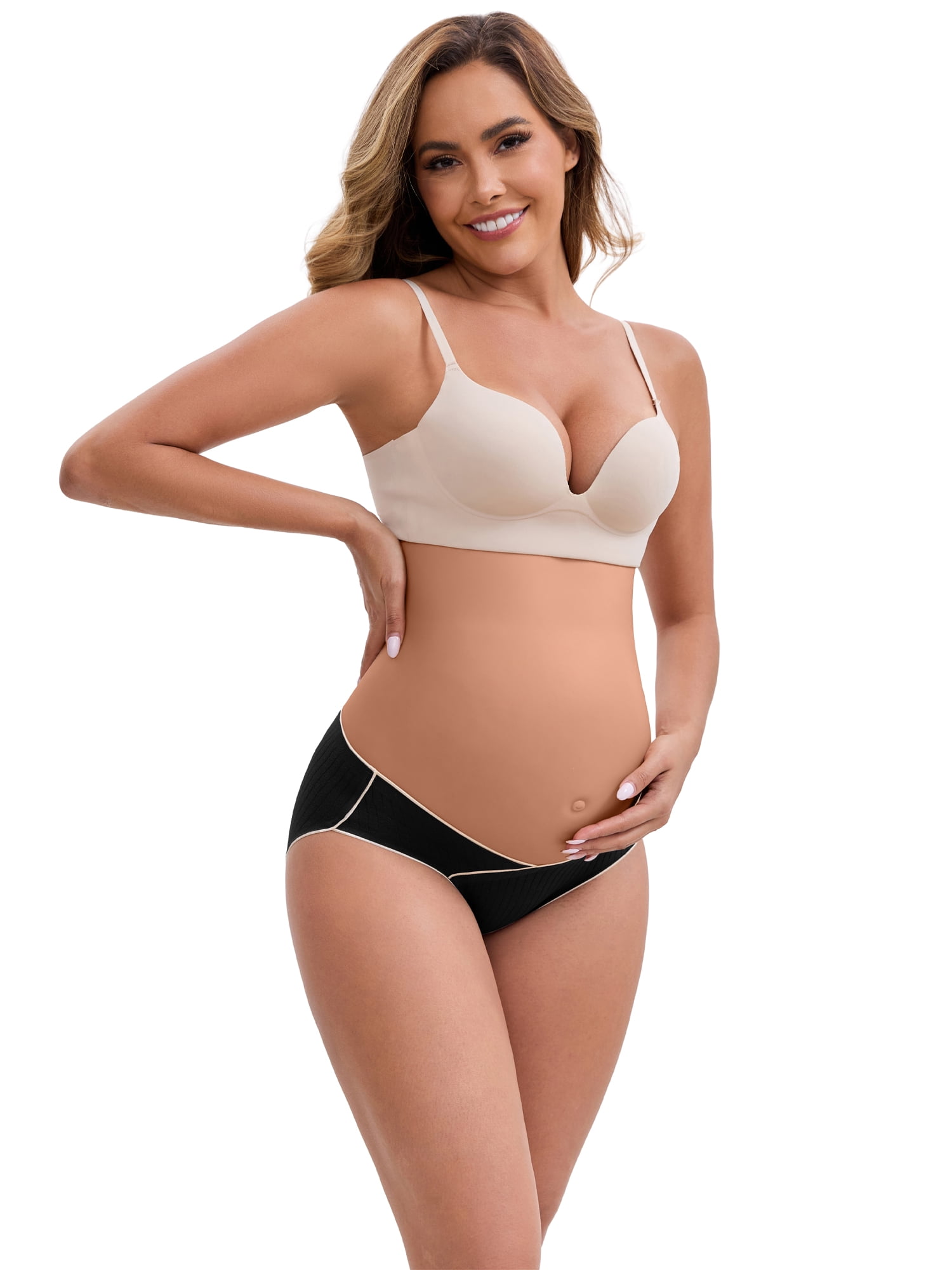 DARING DIVA Hi-Cut Maternity Underwear Under the Bump Briefs 3XL 1 Black 1 Green 1 Purple