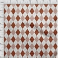 thumbnail image 4 of oneOone Cotton Flex Brown Fabric Check Argyle Diy Clothing Quilting Fabric Print Fabric By Yard 40 Inch Wide, 4 of 5