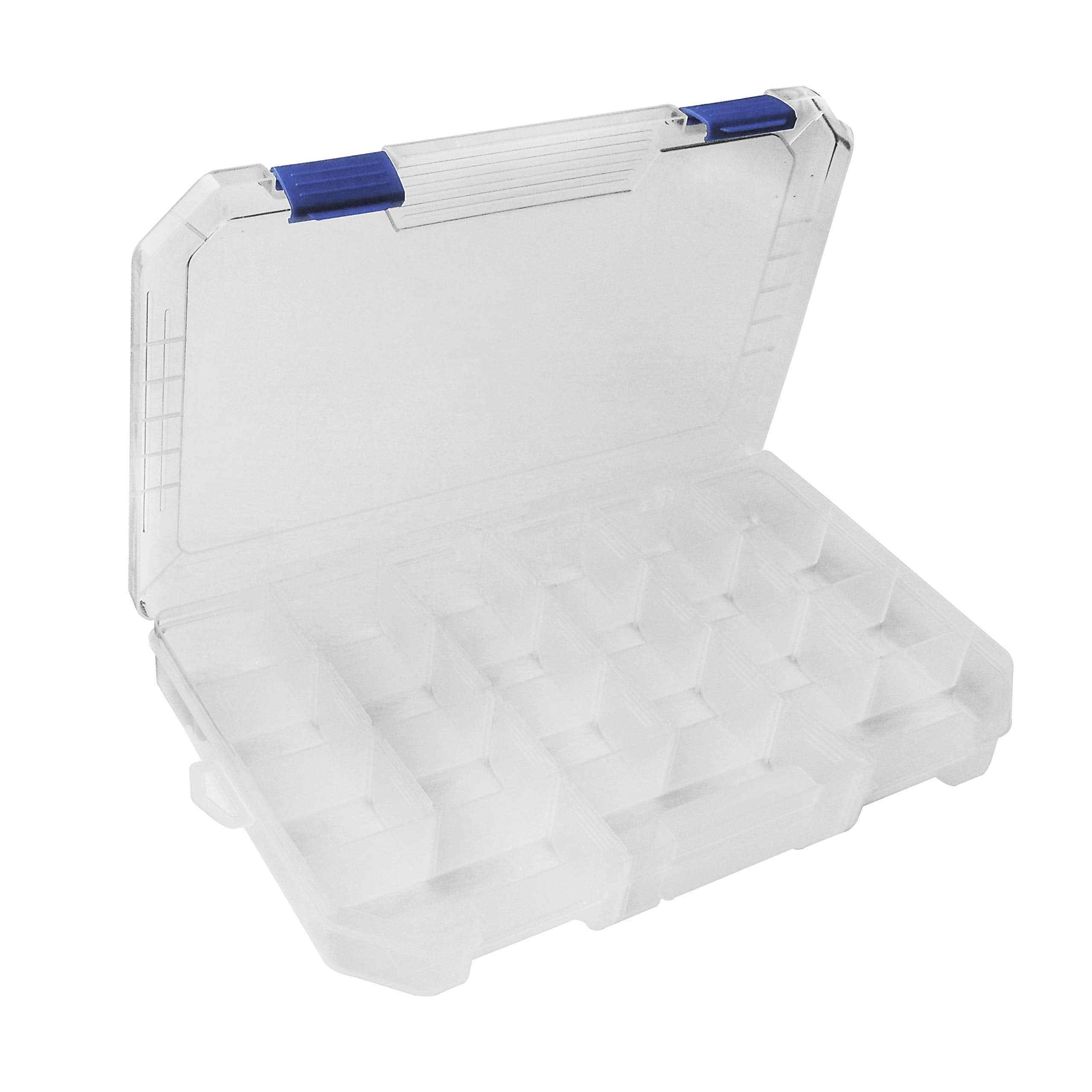Large Plastic Tackle Box Storage Organizer 3700 Utility Tray With Adjustable Dividers 2 Pack