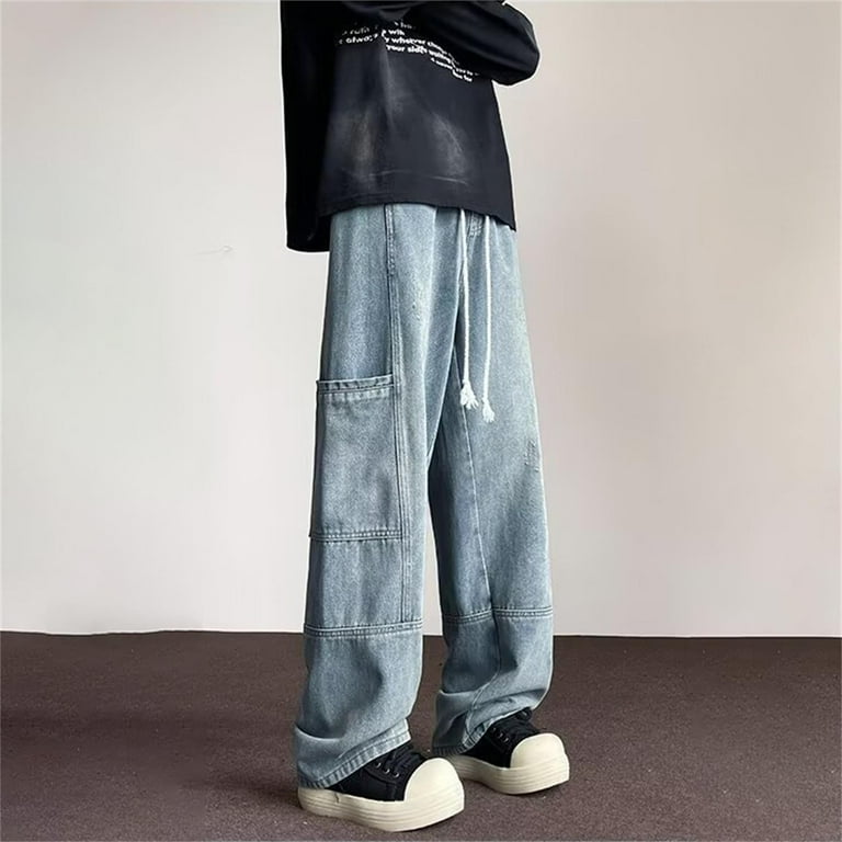 MHFRRA Baggy Jeans Men Men's Hop Jeans Spring Autumn Japanese
