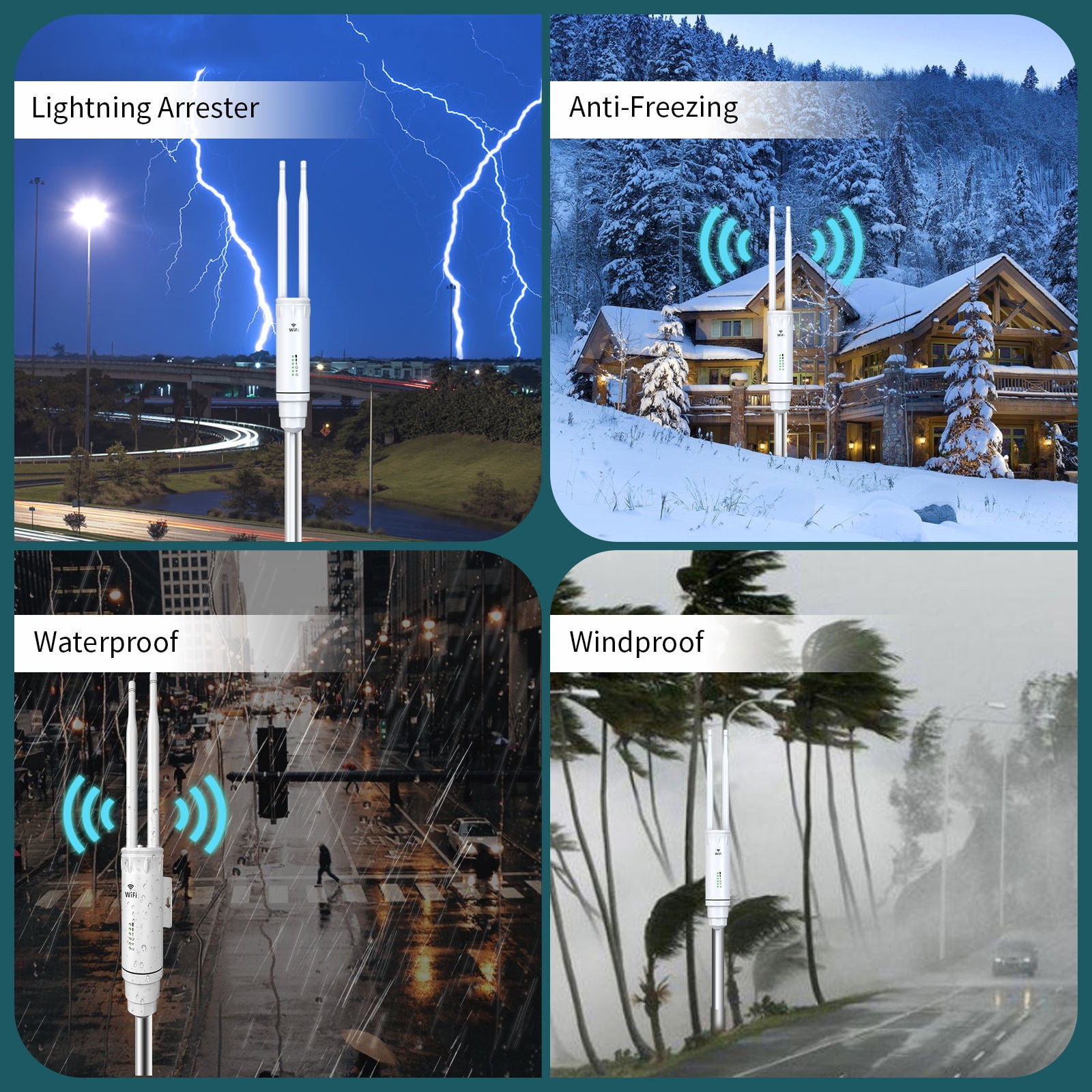 AC1200 Outdoor Access Point For Piso Wifi 2.4Ghz&5Ghz AP High Power 360°Coverage WIFI Router