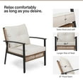 thumbnail image 4 of LAUSAINT HOME Outdoor Wicker Chair, Patio PE Rattan Chair with Beige Cushions, 2 PCS, 4 of 9