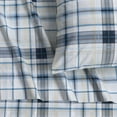thumbnail image 2 of Tribeca Living Solid or Printed 300 Thread Count Cotton Percale Extra Deep Pocket Sheet Set Twin - Tribeca Plaid, 2 of 5