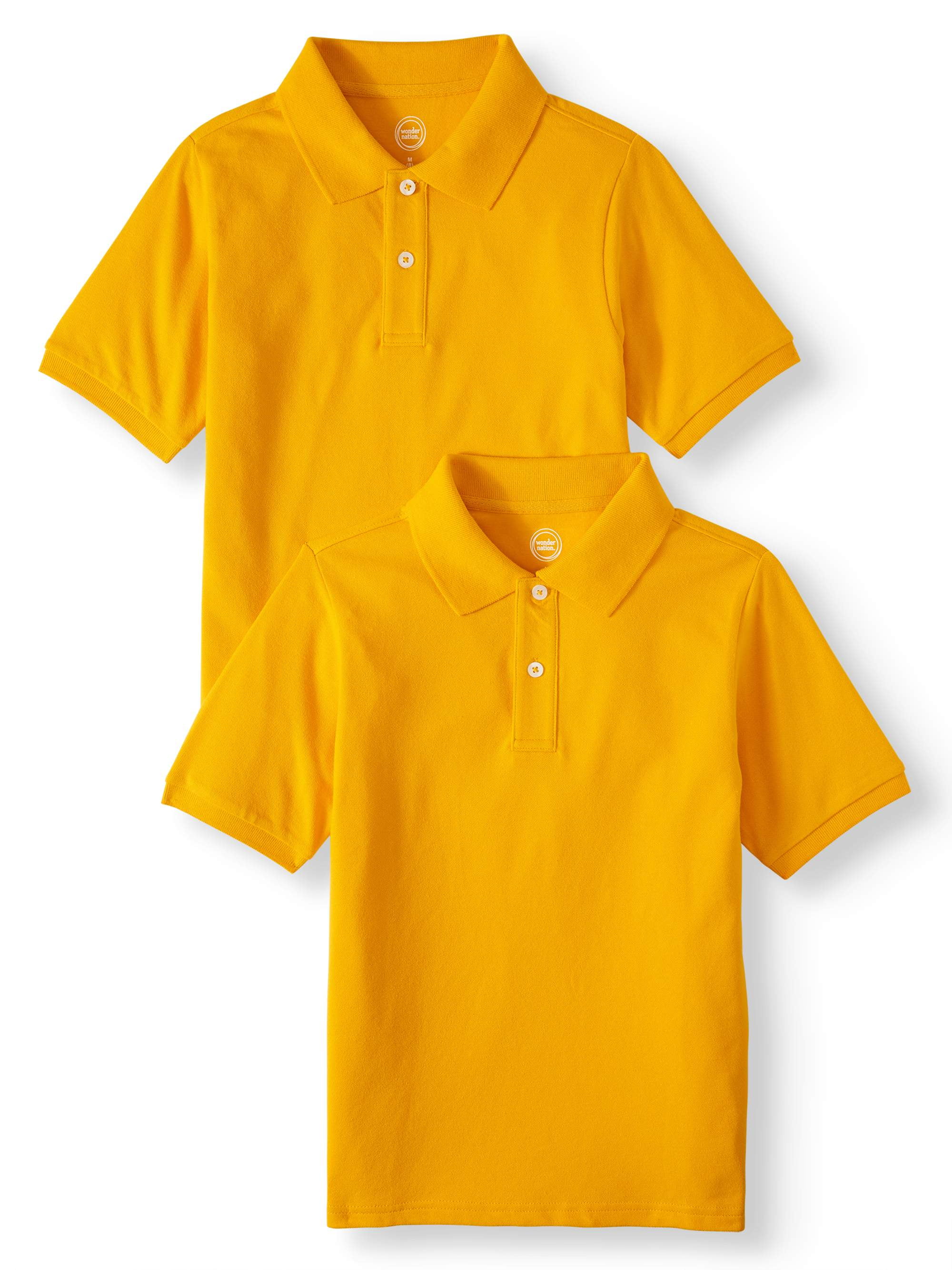 yellow school polo t shirts