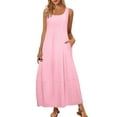 thumbnail image 2 of Liquidation d'Économies d'Été! Robe Courte Décontractée Sans Manches pour Femme, Été Printemps, Col Rond, Débardeur Ample, Robe Courte de Plage, Tendance pour Vacances, Plage Ou Événements Décontractés Liquidation Ventes Aujourd'hui Aubaines Prime, 2 of 9