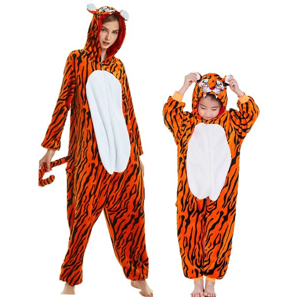 Pijamas de franela de dibujos animados para niños y niñas, conjuntos de pijamas de León, unicornio y cerdo, ropa de dormir de animales, Onesies de invierno, nuevo xuanjing unisex