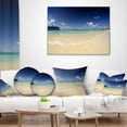 thumbnail image 4 of Designart Crystal Waters of Grand Cayman - Seashore Photo Throw Pillow - 18x18, 4 of 5