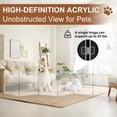 thumbnail image 4 of 6-Panel Clear Acrylic Pet Gate - Folding Transparent Gates for Small Dogs Pets - Freestanding Foldable Tall Puppy Doggy Fence Door for Inside Indoor House Doorways Room Divider Barrier, 4 of 9