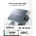 thumbnail image 2 of Cable Thunderbolt 4 Silkland USB 4 de longitud, 3 m, 40 Gbps, 240 W, PD 3.1, 2 of 8