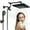 Black, variant on IUSU 5-Setting High Pressure Shower Head 12 inch Rain Shower Head with Handheld and Hose silver