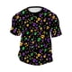 thumbnail image 5 of Ceisia Men's Casual Mardi Gras Stripe Tee Loose Fit Short Sleeve Round Neck Daily Summer Festival Wear Purple XXL Gifts, 5 of 5