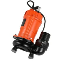 KFFKFF 1 HP Submersible Trash Pump,5000 GPH, 120V Cast Iron Sump Sewage Pump with 3-Inch Discharge, 40 ft Max Lift, Handles Dirty and Clean Water for Pools, Gardens,Ponds,Basements, and Flooded Areas
