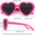 thumbnail image 5 of NVMIDTC Women's Polarized Oversized Heart Fashion Sunglasses, Gray, 5 of 6
