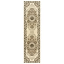 Gertmenian Majestic Ravina Traditional Oriental Ivory Indoor Area Rug, 2x8