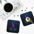 thumbnail image 5 of Disketp Two Human Hands Are Holds Pink Ribbon Awareness Funny Coasters,6 Pcs Leather Coasters With Holder, Perfect Housewarming Hostess Gifts,Protect Furniture From Water Marks Scratch And Damage, 5 of 9