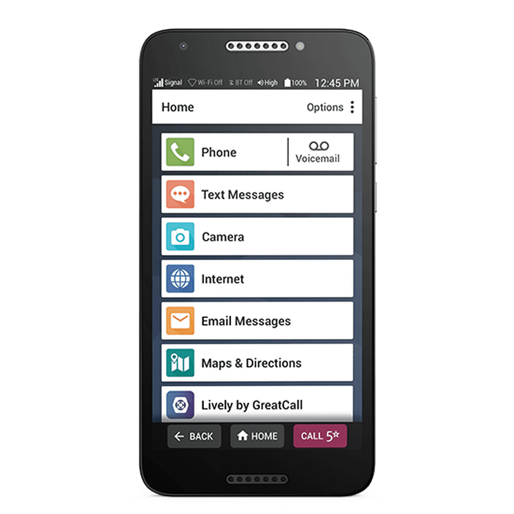 GreatCall Jitterbug Smart2 NoContract EasytoUse 5.5" Smartphone for