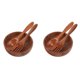 thumbnail image 1 of 2 juegos de cuencos de madera, vajilla, cuchara, tenedor, utensilios para servir pan y ensalada, tamaño extragrande, 1 of 6