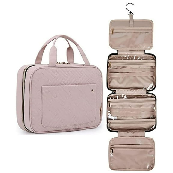 Milex Toiletry Bag Travel Bag with Hanging Hook, Water-Resistant Makeup Cosmetic Bag Travel Organizer for Accessories, Shampoo, Full Sized Container