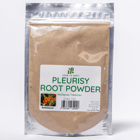 Herb To Body Pleurisy Root Powder | Asclepias Tuberosa | Wildcrafted | 4oz