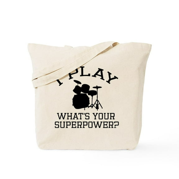CafePress - I Play Drums Tote Bag - Unisex Canvas Tote Bag, Beige, 1-Piece