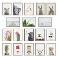 thumbnail image 6 of Kate and Laurel Sylvie Bunny Portrait on Linen and Bunny Tail on Linen Framed Canvas Wall Art Set by Amy Peterson Art Studio, 2 Piece 23x33 Brown, Cute Animal Art for Wall, 6 of 6