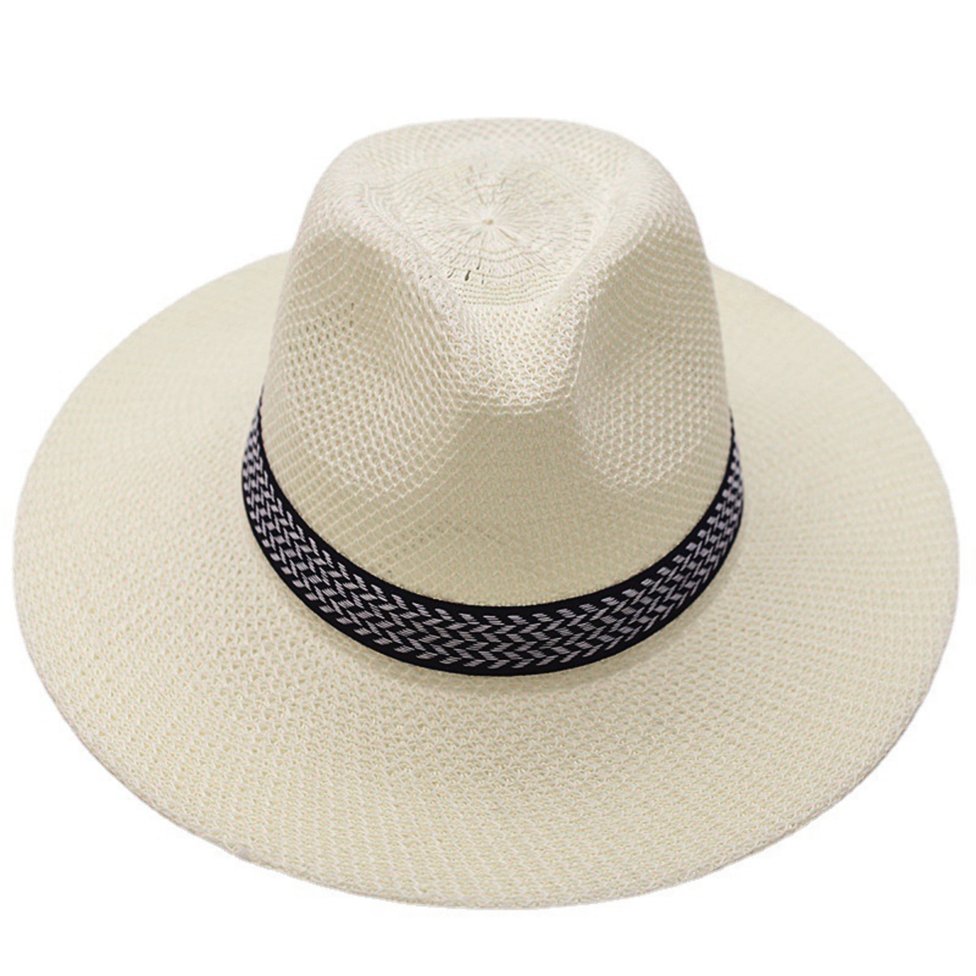 Straw Hats for Men Summer Sun Protection Panama Hat Beach Sunscreen
