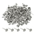 thumbnail image 1 of Unique Bargains 8x16mm Mini Brads Round Paper Fasteners for Art Crafting, Silver Tone 200pack, 1 of 5