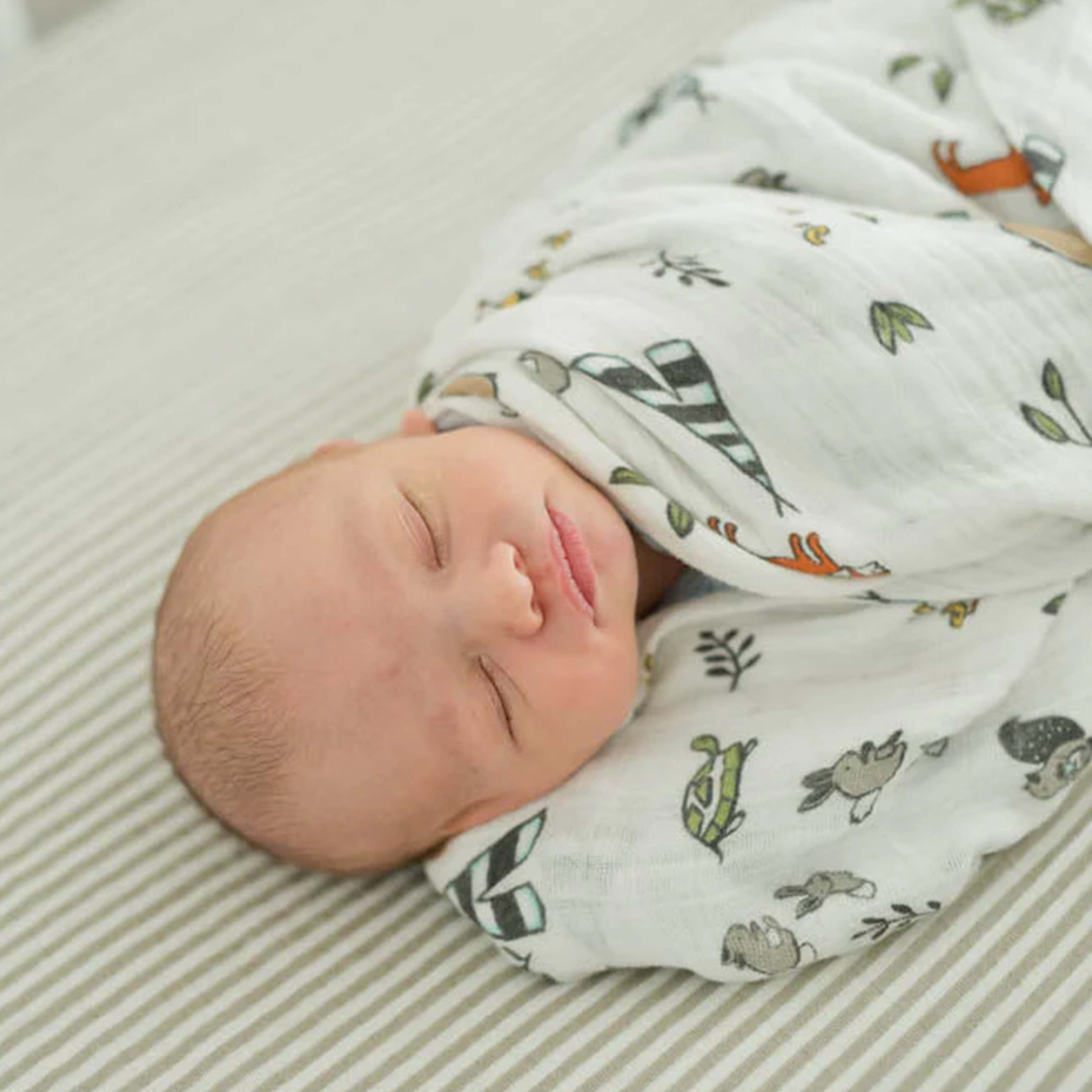 Little Unicorn Swaddle Blanket for Newborns, Toddler Muslin Blanket - Forest Friends