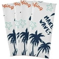 thumbnail image 6 of Doodles Summer Surfboards Tea Towels Set of 6 Palm Tree Shark Kitchen Dish Cloth with Hanging Loop, 18"x28"Lint-Free Absorbent Towel for Kitchen Drying Wiping and Cleaning, 6 of 7