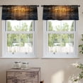 thumbnail image 2 of LALILO Kitchen Curtain Valance Ships Stormy Ocean Rod Pocket Window Curtain 52"x 18" Set of 2, 2 of 6