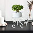 thumbnail image 6 of Outdoor Metal Plant Stand Flower Pot Holder Triangle Support Planter White Decor, 6 of 6