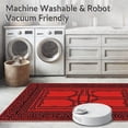 thumbnail image 5 of ODIKA 2'x3' Machine Washable Non-Slip Area Rug, Celtic Knot Interlaced Throw with Anti Slip Technology High Traffic Rug with Pad, Red, 528555, 5 of 8