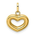 thumbnail image 5 of 14K Yellow Gold Polished Cut-Out Puffed Heart Charm Pendant, 5 of 7