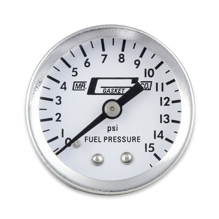 Mr. Gasket 1561 Fuel Pressure Gauge - 0-15 PSI - 1-1/2 Inch Diameter