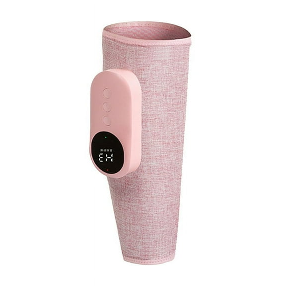 Electric Heated Leg Massager 3 Mode Vibrator Wireless Calf Massager Machine Hot Compress Promote Blood Circulation Pink