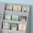 thumbnail image 5 of Kids Bookshelf and Toy Storage Organizer,Multifunctional 4 Tier Wooden Kids Book Shelf with Bookcase Display Stand in Kids Room Playroom Nursery for Kids,Children,Toddlers, 5 of 7