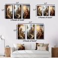 thumbnail image 4 of Designart "Fortress Golden Castles Majestic wall art II" Cityscapes Framed Wall Art Set Of 3 - Beige Castles Frame Gallery Set For Office Decor, 4 of 7