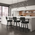 thumbnail image 6 of Amisco Akers 30 In. Swivel Bar Stool - Black Faux Leather / Black Metal, 6 of 9