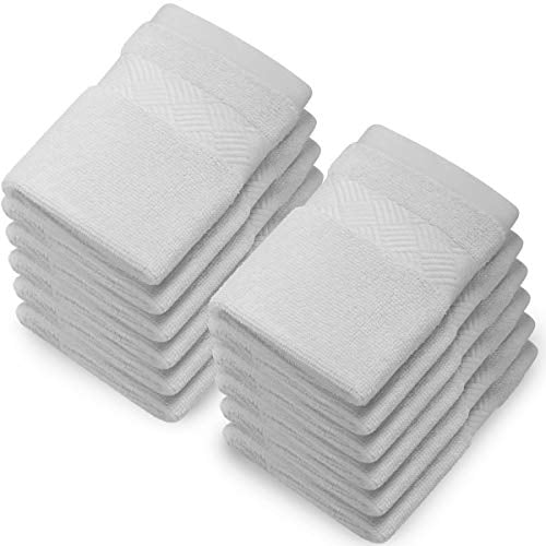 Cotton Plain Striped Towel Washcloth Absorbent Decorative Bathroom Adult Towel 