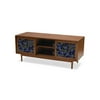 Abstract Leopard Mid-Century Sliding Door TV Stand by Drew Barrymore Flower Home