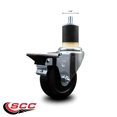 thumbnail image 2 of 3.5 Inch Hard Rubber Swivel 1-7/8 Inch Expanding Stem Caster with Brake SCC, 2 of 2