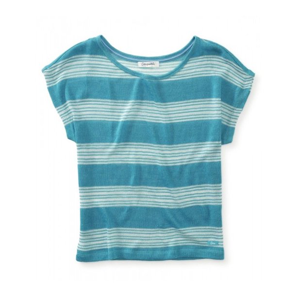 Blusa de punto a rayas Aeropostale para mujer, verde, pequeña Aeropostale Tejer