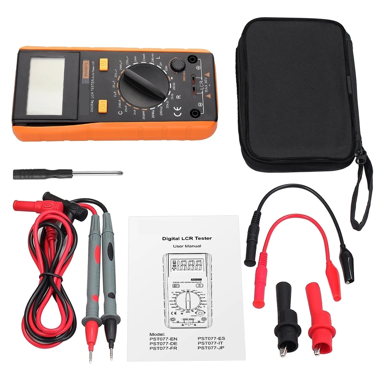 LCR Meter LCR Multimeter Tester For Capacitance Resistance Inductance Measuring Meter Tester With LCD Over Range Display ,Easy to Operate