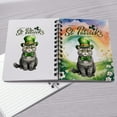 thumbnail image 4 of Happy St. Patrick’s Day British Shorthair with Green Hat Shamrocks Rainbow Spiral Bound Journal Cat Lover Kitten Owner Gifts 5x7in Spiral Notebook - 03007, 4 of 5