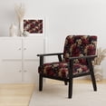 thumbnail image 2 of Designart « Grand Regency Damask I » Fauteuil d'Appoint Rembourré à Motif Floral Rouge - Fauteuil de Style Champêtre pour Salon, 2 of 7