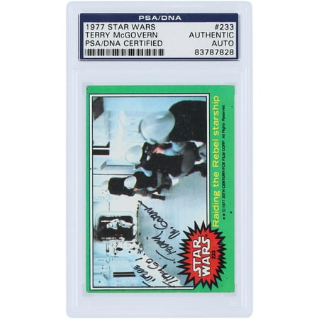 Terry McGovern Star Wars Autographed 1977 Topps #233 PSA Authenticated Card - Fanatics Authentic Certified