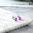 thumbnail image 4 of Gem Stone King 925 Sterling Silver Fancy Blue Zirconia Stud Earrings for Women Men (1.62 Cttw, Gemstone Birthstone, Pear Shape 8X5MM), 4 of 4