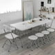 thumbnail image 3 of Mesa De Plástico Plegable Tipo Portafolio Blanca 180x74 Adir blanco, 3 of 3